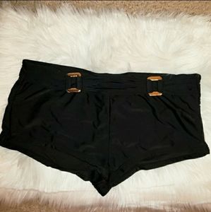 Catalina Sexy Black Boyshort Bikini Bottoms